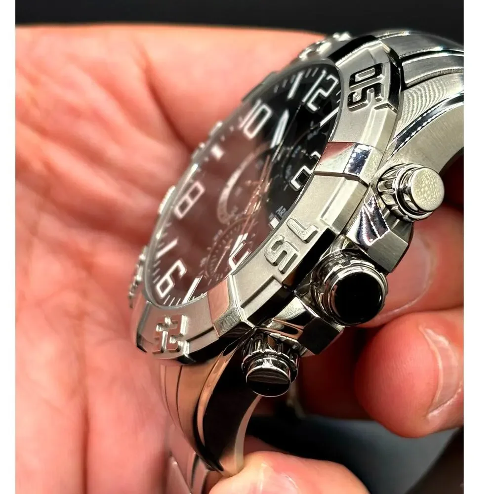 Armitron 20/5168SV Multifunction Black Dial Stainless Steel Men's 51mm Watch